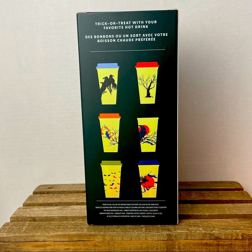 STARBUCKS Set of Grande Glow in the Dark Halloween Hot Tumblers